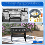 5249 Natural Gas Conversion Kit for Blackstone Grill 28" 36" Griddle,for Blackstone Natural Gas Conversion Kit w/10 FT Natural Gas Hose,Silicone Grill Tool Mat,Grease Cup Liner,3/8" Quick Connect Etc. - Image 3