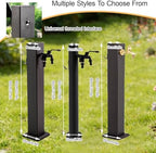 304 Stainless Steel Freestanding Garden Hose Stand with Faucet, Antifreeze Design for Outdoor Use, Durable Floor Water Column for Backyard, Farm, and Pasture (Black, 60cm/23.6in) - Image 7