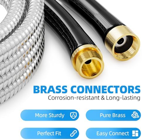 SPECILITE 75ft Stainless Steel Metal Garden Water Hose for Yard, Outdoor - Image 2