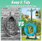Garden Hose Holder for Outside, Upgraded Water Hose Holders with 2 Shepherds Hooks,Freestanding Heavy Duty Hose Stand Hose Hanger Hose Storage Hose Reel Rack for Yard Lawn Farm(Antique Green) - Image 6
