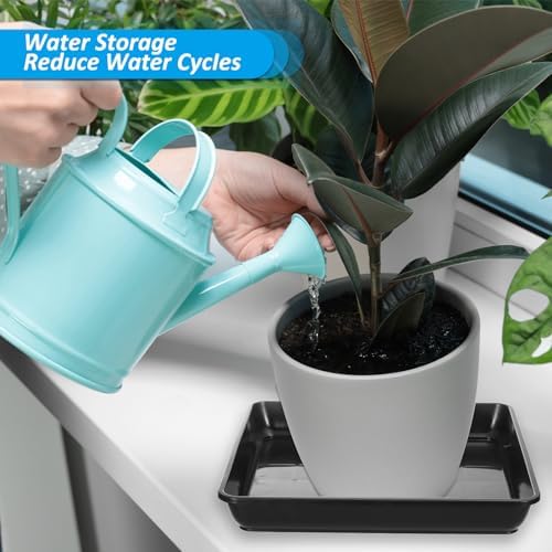 PATIKIL Plant Saucer Tray, 5 Pack 14 Inch Square Plant Saucer Heavy Planter Pot Saucers Large Deep Flower Planter Drip Tray for Indoor Outdoor Plants, Black - Image 5