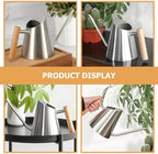 Long Spout Watering Can for Indoor Plants and Bonsai Gardening, 900ml Stainless Steel Pot with Wooden Handle, Seedling Watering Can for Home Balcony Plant Care - Image 5