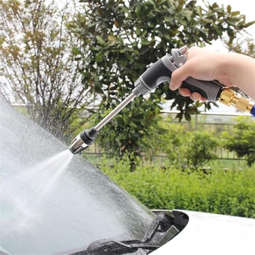 High Pressure Hose Nozzle with Foam Cannon, Metal Water Spray Gun for Car Wash & Garden 360° Rotating, Durable Stainless Steel Spray Nozzle (Grey-a,One Size) - Image 5