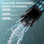 garden hose 100 FT, non-extendable and ultra-lightweight, equipped with 10-function nozzle. Kink-free, sturdy, flexible, and wear-resistant, suitable for use in yards, lawns, outdoors (100 FT) - Image 2