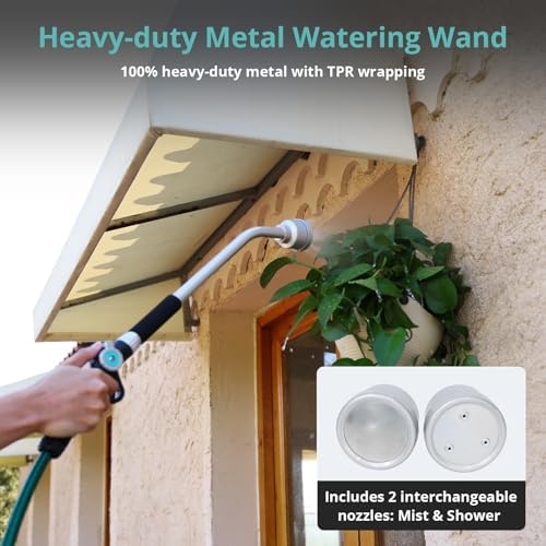 QUOBAS 24"Watering Wand with Interchangeable Spray Head, Garden Hose Nozzle - Image 3