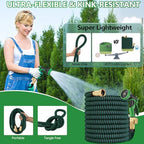 Expandable Garden Hose - 75 ft Expanding Water Hoses, No Kink Lightweight Flexible Hose with 3/4" Solid Fittings and 3-Layer Latex Cores - 75ft Retractable Stretch Car Washing Pipes - Image 4