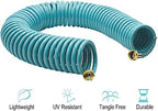 AUTOMAN-Garden-Water-Hose-Recoil,50 Feet EVA Curly Water Hose with Brass Connectors & AUTOMAN Garden Hose Splitter 3/4’’, Anti-UV High-Grade Brass Hose Splitter with High Pressure-Resistance. - Image 2