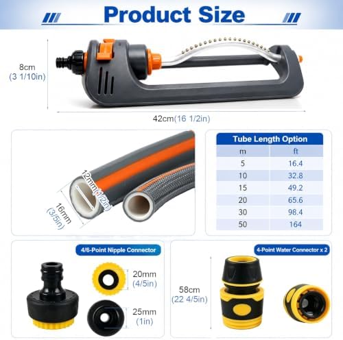 Drip Irrigation System Kit 5-50m Garden Watering Hose Mist Cooling - Image 5