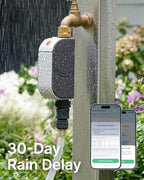 Smart Bluetooth Water Timer for Garden Hose, Heavy-Duty Brass Inlet Water Hose Timer Outdoor, Set & Forget Programmable Irrigation Controller with App, One-Button Manual Watering, IP65 Waterproof - Image 5