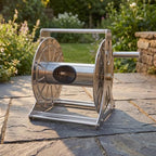 Simple Metal Hose Winder | Rust-Resistant Stainless Steel, Hose Reel with Hand Crank, Manual, for Garden, Yard, Gardeners, 100M - Image 5