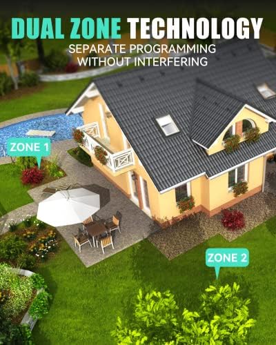 RAINPOINT Brass Sprinkler Timer 2 Stations, Large Digital Water Timer for Garden Hose with 6 Programmable Procedure, with Delay/Manual/Auto Irrigation Mode for Week/Specific/Daily Watering - Image 6