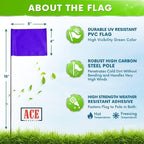 Purple Marking Flags 1000 Pack - 4x5x15 Inch Purple Flags for Outside - Markers For Lawn, Irrigation, Landscaping, Survey & Sprinkler Head Marking - Image 2