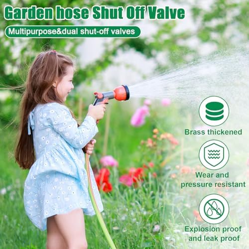 JaGely 10 Pack 3/4" Brass Garden Hose Shut Off Valve with Washers - Image 6