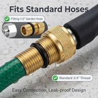 High Pressure Hose Nozzle for Garden, Heavy Duty Metal Jet Nozzle Power Washer Wand with 3 Spray Tips, Pressure Washer Hose Attachment for Car, Patio, Driveway Cleaning (Grey 2Pcs) - Image 5