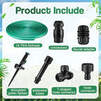 Relaxweex 4 Sets Above Ground Sprinkler System for Yard Garden Watering Irrigation System Included 59ft Hose Sprinkler DIY Multi-adjustable Flex Irrigation Kit for Garden Raise Bed Lawn Outdoor Plants - Image 3