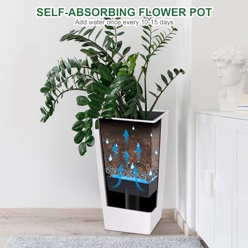 Garvee 30" Tall Planters Set of 2, Outdoor＆Indoor Planter Pots - Image 3