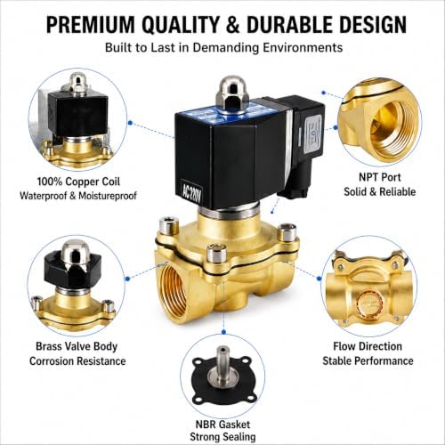 AC110V Brass Solenoid Float Valve, Automatic Water Level Control - Image 3