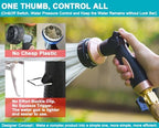 ESOW Garden Hose Nozzle 100% Heavy Duty, Metal Water Hose Nozzle with 7 Spray Patterns, Thumb Control All for Watering Plant & Lawn, Washing Car & Pet - Image 5