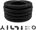 LONGRUN Pond Tubing 1 Inch Diameter, 20.7 Feet Long Corrugated Flexible Hose Pipe with Clamps Pipe Fittings, Pool PVC Tube for Garden Ponds Waterfalls Camping Caravans Filters Drainage Marine by Longrun