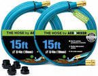 Aeromixer THE HOSE 3/4 Inch Garden Hose 15 Ft 2 Pack Heavy Duty Water Hoses by AEROMIXER