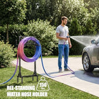 Garden Hose Holder Heavy Duty Metal Hose Stand Sturdy Freestanding Hose Hanger, Detachable Storage Rack for Outside Yard Lawn - Image 6