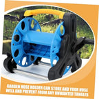 Freestanding Garden Hose Reel Storage Rack, PP Blue, 35m - Image 4