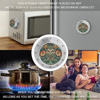 Mechanical Kitchen Timers for Cooking,Red and Brown Printed 60 Minute Magnetic Countdown Timer,Cute Cooking Timers with Alarm,Stainless Steel Time Timer Manual No Batteries Required - Image 4