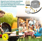 10FT Propane to Natural Gas Conversion Kit Compatible with Weber Genesis, Genesis II, Spirit, Spirit II, Convert LPG Grills to NG, Includes 1/2" Natural Gas Hose with Gas Regulator and Orifice - Image 6