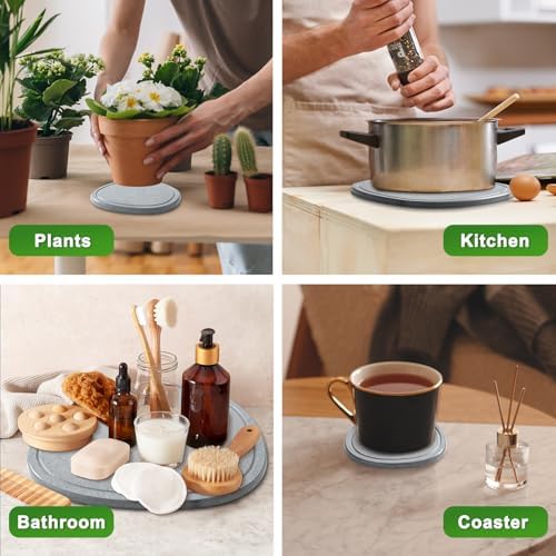 6 8 10 Inch 6 Pack Diatomite Plant Saucers for Indoors, Plant Drip Tray - Image 7