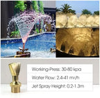 1/2 3/4 1 1.5 2 Adjustable Fan Shaped Brass Fountain Nozzle Spray Decorate Pond Jet Sprinkler Head(1.5 Inch) - Image 6
