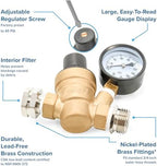 Camco Adjustable RV Water Pressure Regulator - Lead-Free Brass - Image 2