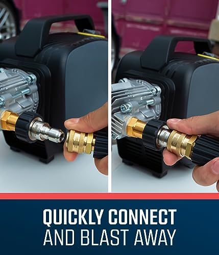 McKillans® Pressure Washer Quick Connect Kit, M22-14mm to 3/8" Male Female Quick Disconnect Kit for Power Washer (Brass) - Image 3