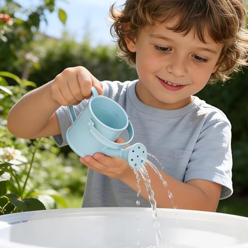 5pcs Kids Metal Watering Can Set: Mini Watering Cans for Indoor Plants - Small Metal Garden Can with Sprinkler Head for Houseplants Toddler Garden Water can Outdoor Flowers Pots Assorted - Image 7