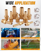 GERGUIRRY 126PCS Brass Hose Barb Fittings Kit, Male Adapter NPT Hose Repair - Image 6
