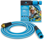 HydroTech Italia Expandable Garden Hose 5/8 in x 25 ft, Hybrid Polymer Water Hose, Kink-Free Flexible Garden Hose with Force Control Technology, Lightweight for Flowers, Plants & Garden Beds, Blue by HydroTech