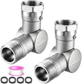 2 Pack Metal Garden Hose Swivel Connector 3/4" GHT Faucet Extender,Silver by Clickhere
