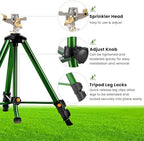 Pattiumo 2 Pack Lawn Sprinklers for Yard - 360° Tripod Sprinklers for Yard Large Area - Heavy Duty with 3/4 Inch Connector and Extension Legs - Flip Locks - Image 3