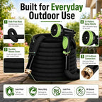 Garden Hose, 100 FT Non-Expandable Flexible Hose with Male/Female Fittings - Image 2