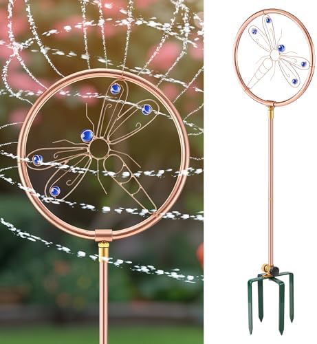34" Ornamental Sprinkler, 360° Rotating, Dragonfly by ElectricWise