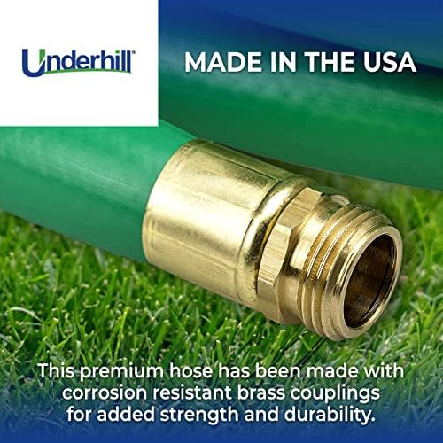 Underhill UltraMax Commercial Garden Water Hose 125 ft, Lightweight, Heavy-Duty, Anti-Kink, Non-Conductive, 800 psi, H10-125G, 1 Inch x 125 ft, Green - Image 2