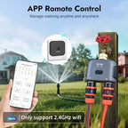 WiFi Water Timer for Garden Hose with Brass Inlet,Smart Hose Timer with WiFi Hub, APP & Voice Control,Up to 20 Watering Plans, 2-Zone Sprinkler Drip Irrigation System Controller for Yard Lawn Watering - Image 2