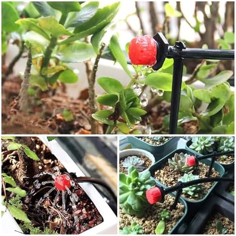 Adjustable Irrigation Drippers 100-1000pcs Water Dropper Adjustable Flow Head Drippers Portable Emitter Dripper Micro Drip Irrigation Sprinklers(800PCS) - Image 6