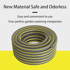 All Weather Garden Hose Flexible Outdoor Water Hose with Anti Leak Connectors for Lawn Garden and Car Washing Gray-4-points 100m - Image 3