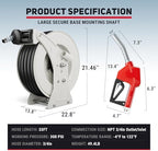 Fuel Hose Reel 3/4" x 33 ft, Retractable Diesel Reel with Nozzle - Image 2
