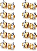 Garden Solid brass Hose Repair Connector with Clamps,Fit for Garden Hose Fitting,Male and Female Hose Fittings 10 Set (3/4"-10 Set) by YELUN