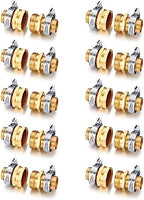 Garden Solid brass Hose Repair Connector with Clamps,Fit for Garden Hose Fitting,Male and Female Hose Fittings 10 Set (3/4"-10 Set) by YELUN
