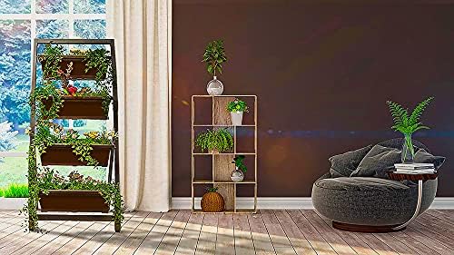 6-Ft Raised Garden Bed - Vertical Garden Freestanding Elevated Planter with 4 Container Boxes - Good for Patio or Balcony Indoor and Outdoor - Perfect to Grow Vegetables Herbs Flowers - Image 3