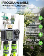 Insoma 2-Zone Sprinkler Timer with Brass Inlet, Water Hose Timer with Auto/Manual Modes + Rain Delay, Big LCD Display, for Garden, Yard Lawn, IPX5 Waterproof & Save Water - Image 3