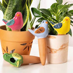 SURE YUESI 4PCS Self Watering Globes, Automatic Terracotta Watering Bulbs - Watering Spikes, Vacation Plant Watering Devices System, Plant Watering Globes for Indoor and Outdoor Plants - Birds by SUREYUESI