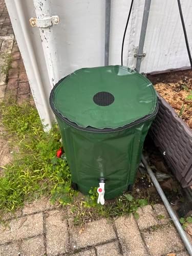 Rain Water Collection Barrel Water Storage Tank with Spigot, Hose and Portable Bucket, Large Plastic Collapsible Rain Catcher Catchment System to Collect Rainwater from Gutter (60Gallon=225L) by XIANERHUI
